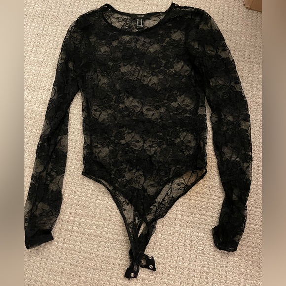 Forever 21 Sheer Lace Bodysuit - Picture 2 of 5